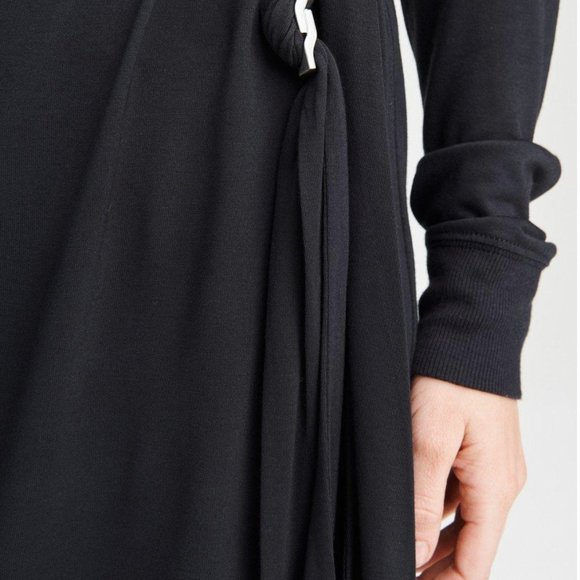 RAG & BONE Draped Shaw Mini Dress in Black - Picture 7 of 9